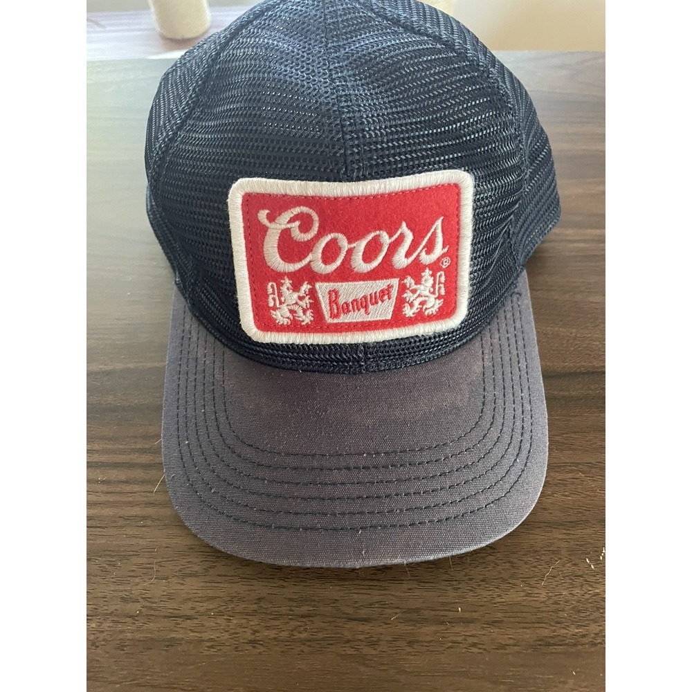 Coors Banquet Beer Hat Legacy Old Favorite Trucker Snapback Cap Distressed Rippe